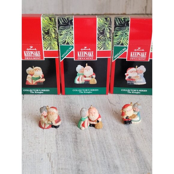 Hallmark kringles Santa Claus couple Mrs Claus ornament xmas set - Picture 1 of 5